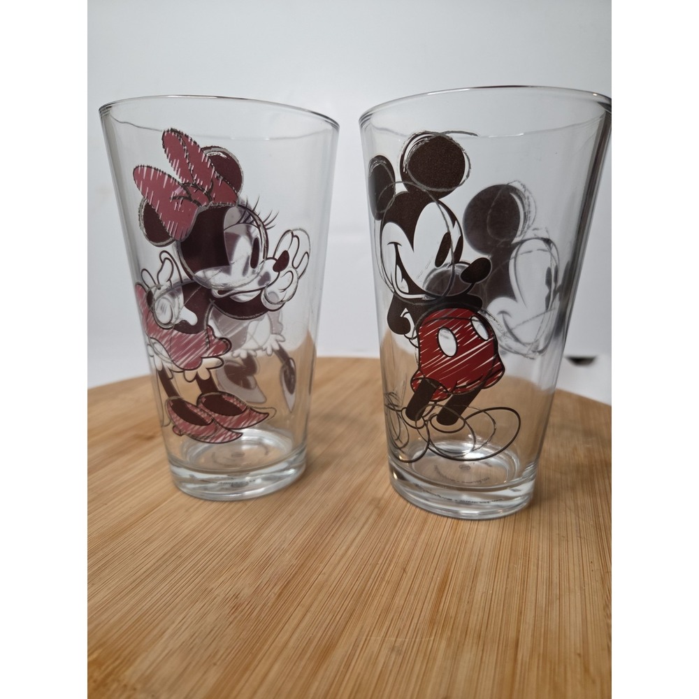 Disney Mickey And Minnie Zak Designs 2016 Glasses